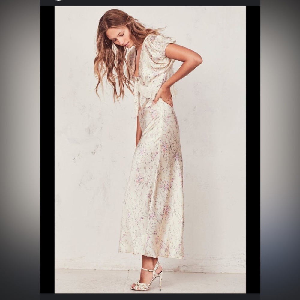 Loveshackfancy Floral Silk Maxi Dress